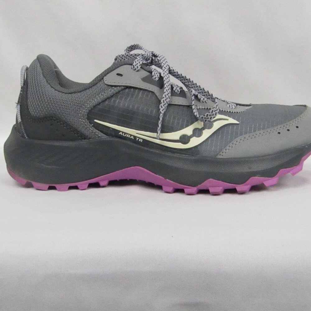 Saucony Aura TR | Women's | Running Shoe | Size 8 | Grey Tones & Pink